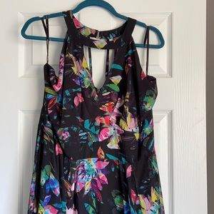 City Chic Black Tropical Floral Maxi Dress